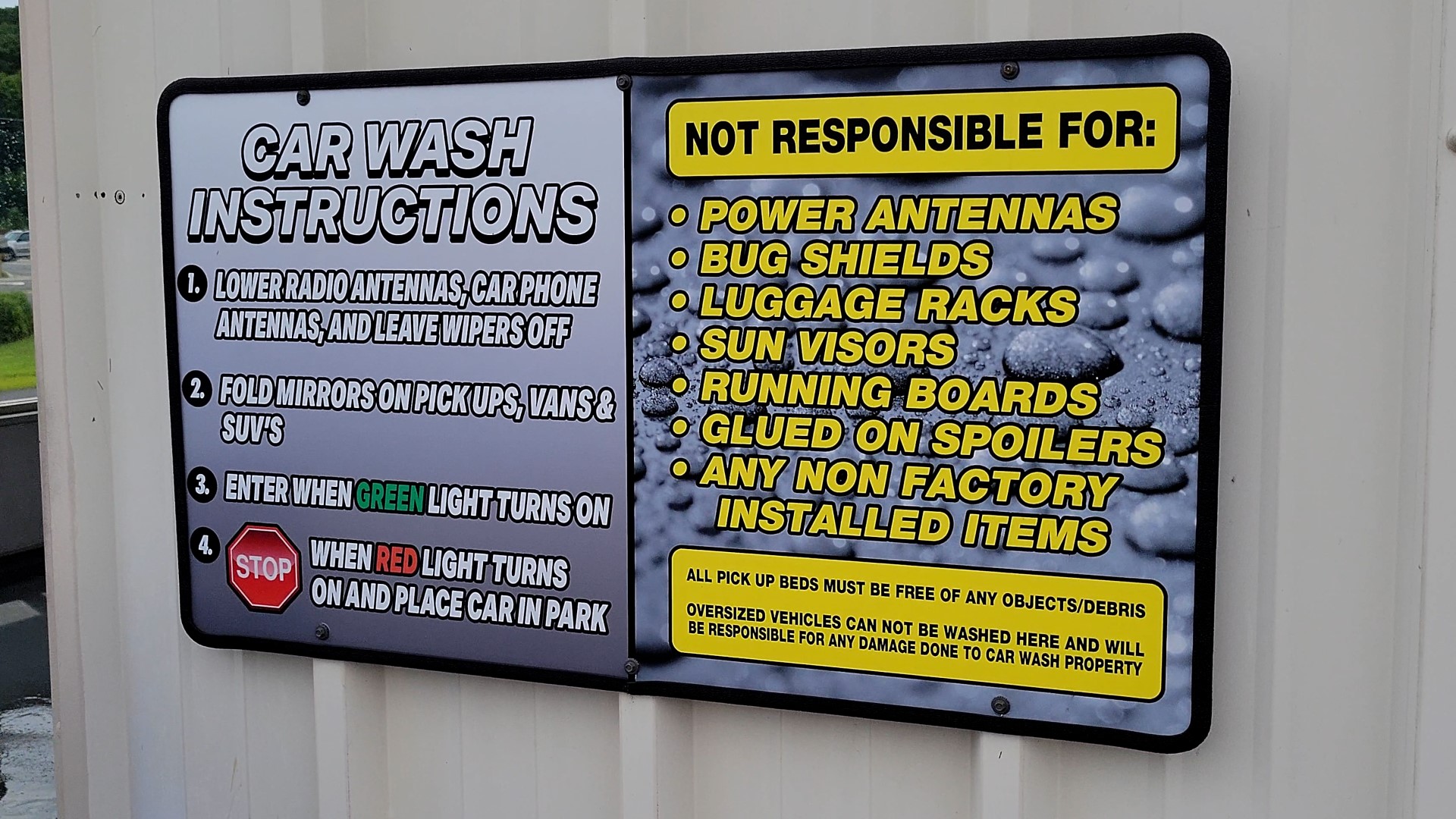 car wash instructions